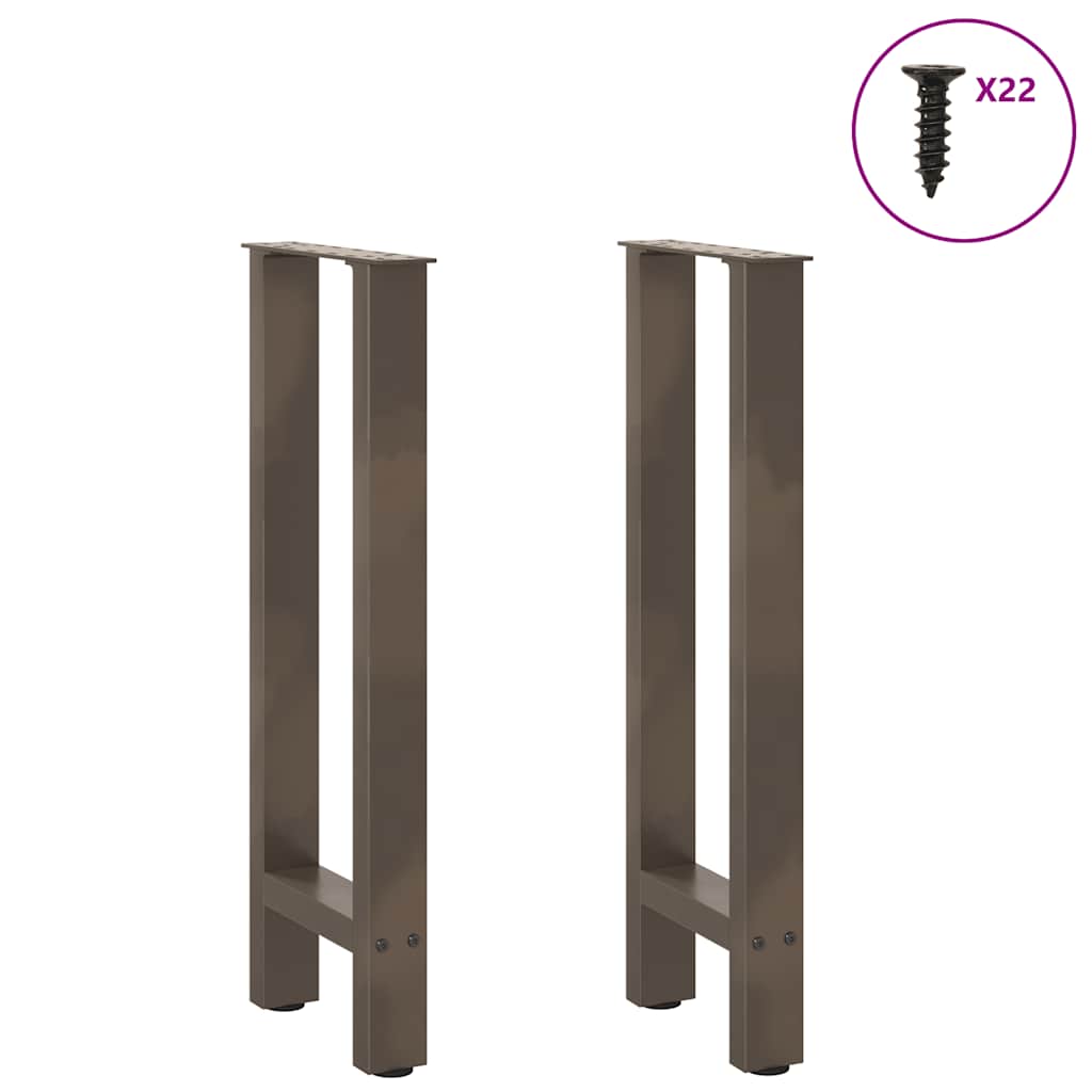 Noge za konzolni stol Prirodni čelik 2 kom 38 x (72-73) cm Čelik