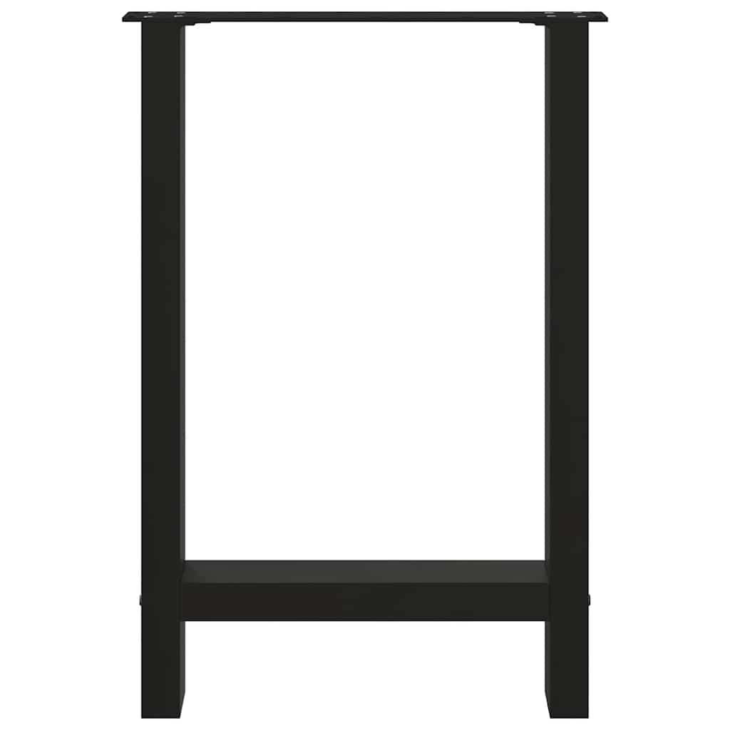 Noge za blagovaonski stol Crne 2 kom 50 x (72-73) cm Čelik