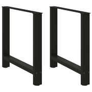Noge za blagovaonski stol Crne 2 kom 80 x (72-73) cm Čelik