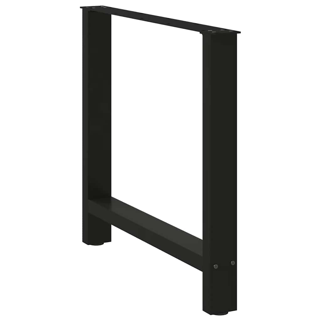 Noge za blagovaonski stol Crne 2 kom 80 x (72-73) cm Čelik