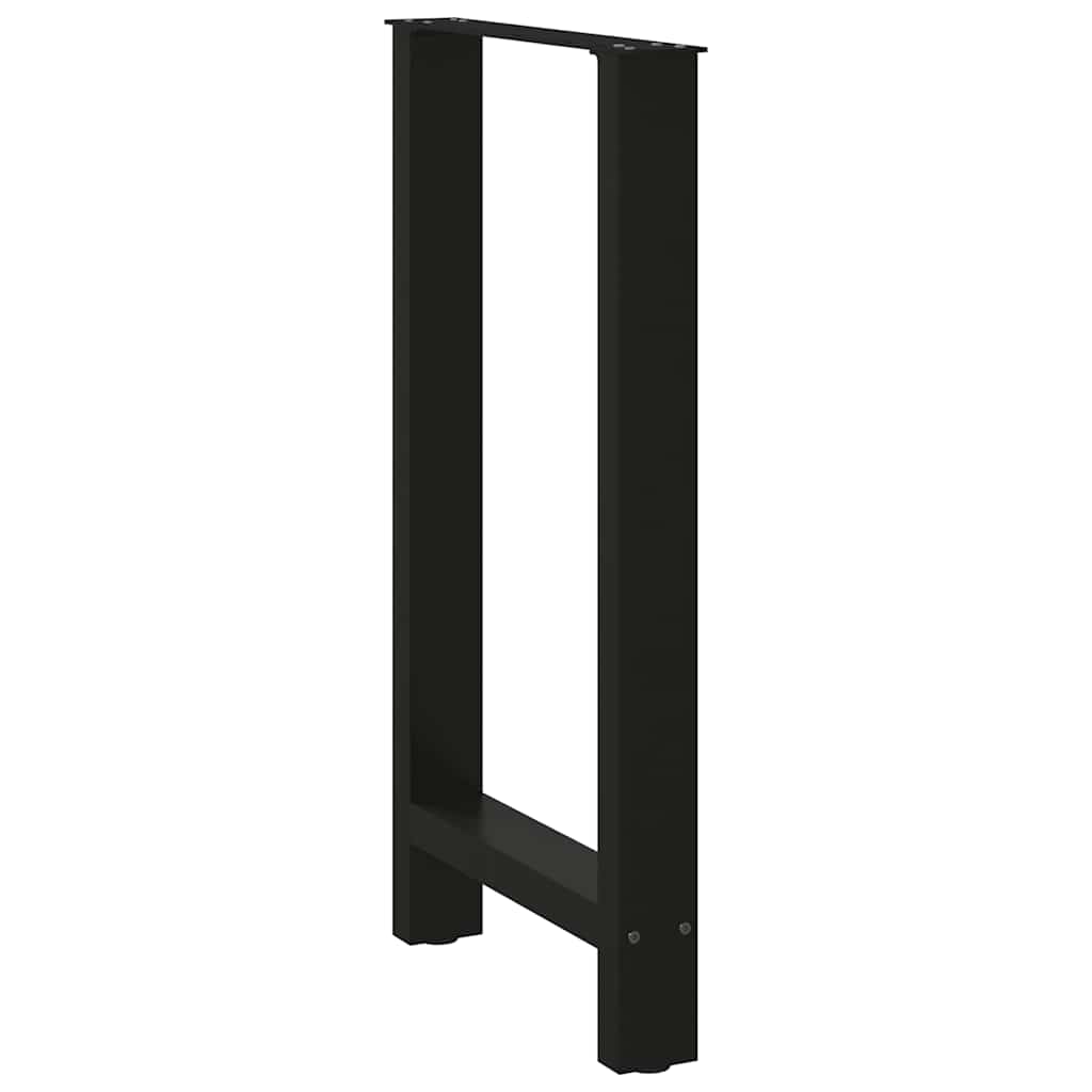 Noge za barski stol Crne 2 kom 50 x (90-91) cm Čelik