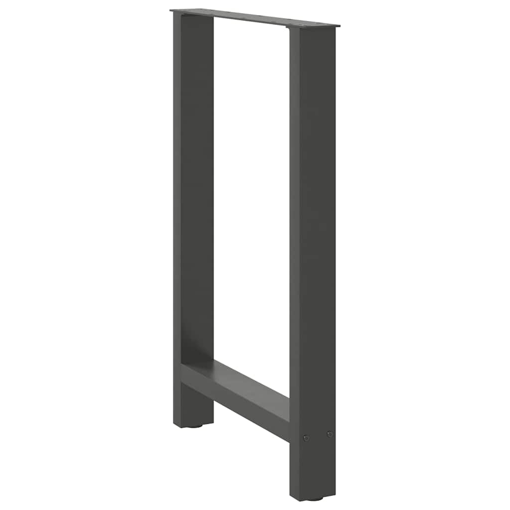 Noge za barski stol antracit boje 2 kom 60 x (90-91) cm čelik