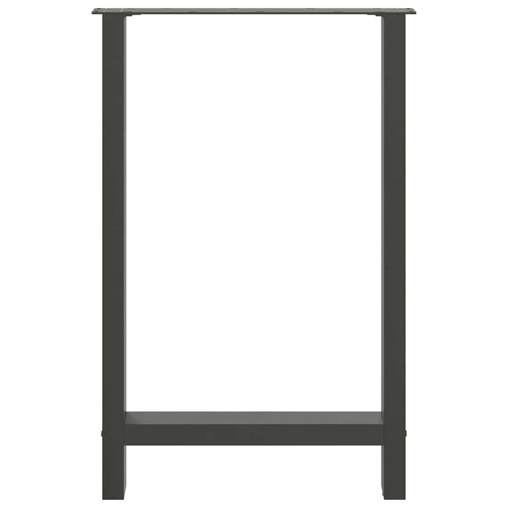 Noge za barski stol antracit boje 2 kom 60 x (90-91) cm čelik