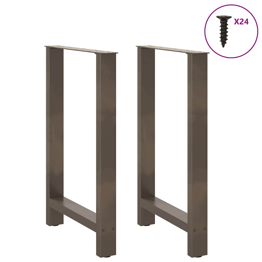 Noge za barski stol Prirodni čelik 2 kom 60 x (90-91) cm Čelik