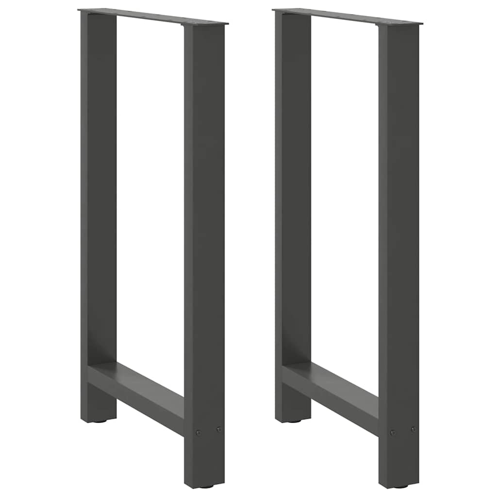Noge za barski stol antracit boje 2 kom 60 x (100-101) cm čelik