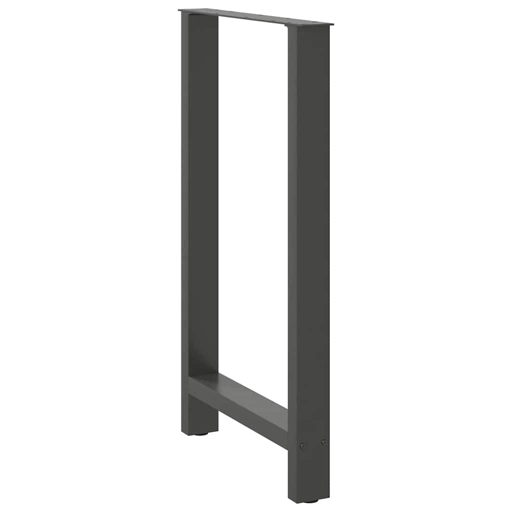 Noge za barski stol antracit boje 2 kom 60 x (100-101) cm čelik