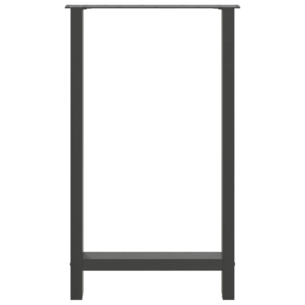 Noge za barski stol antracit boje 2 kom 60 x (100-101) cm čelik
