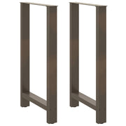 Noge za barski stol Prirodni čelik 2 kom 60 x (100-101) cm Čelik