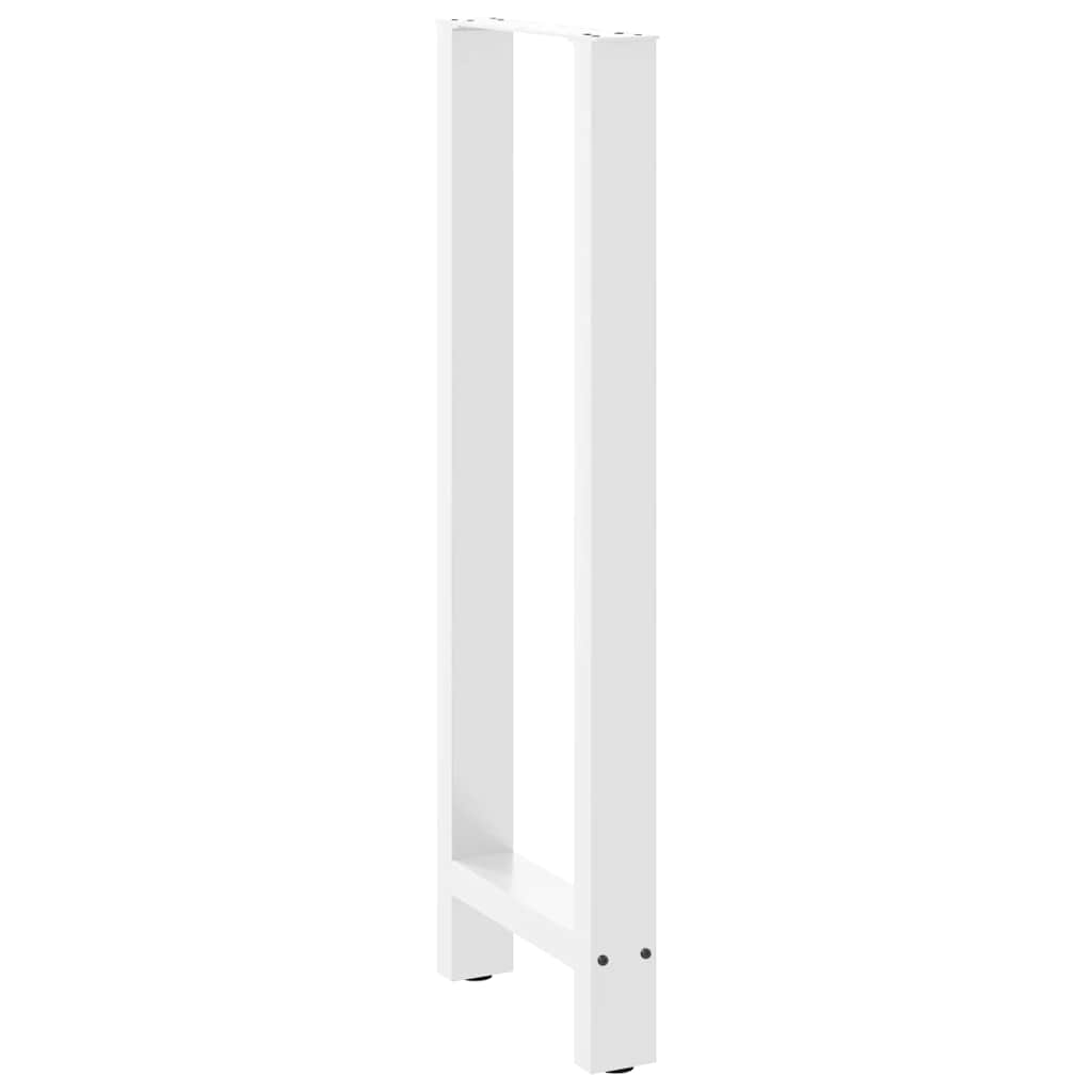 Noge za barski stol Bijele 2 kom 40 x (110-111) cm Čelične