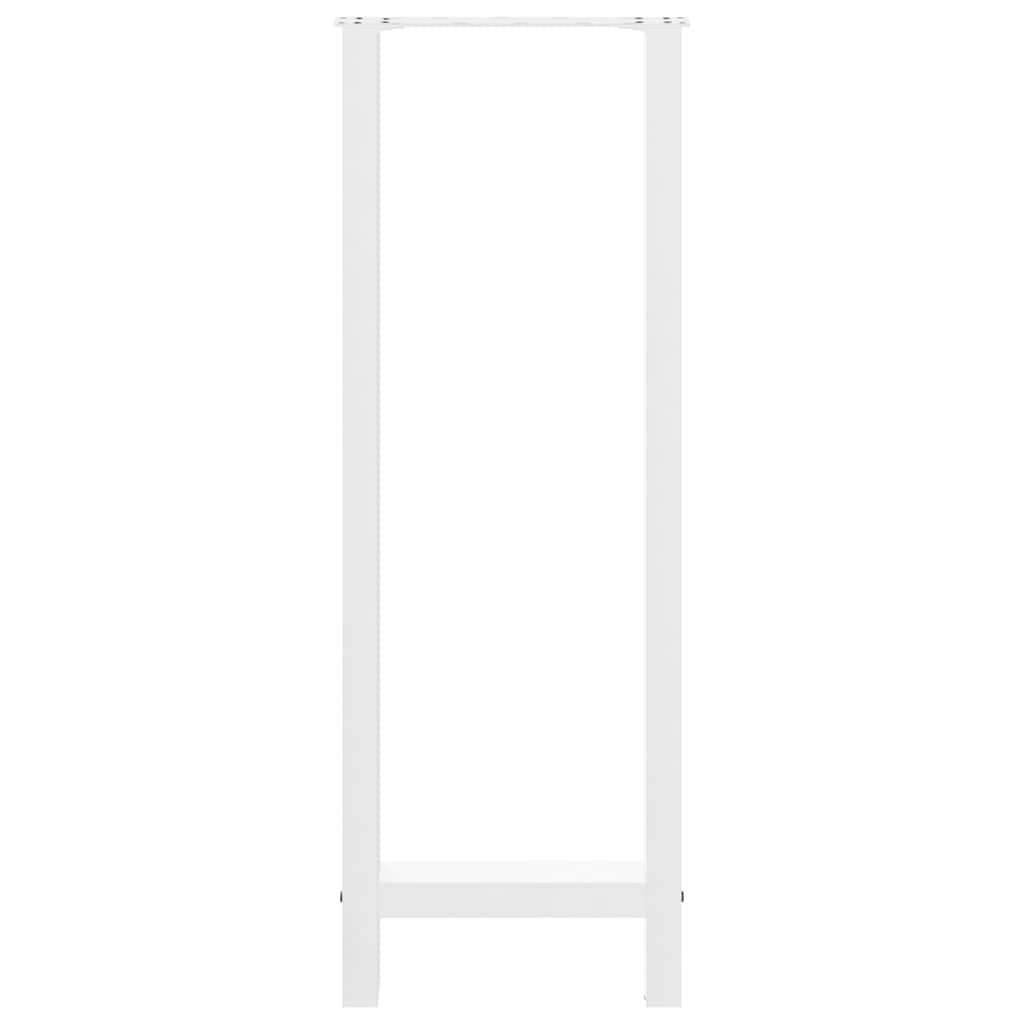 Noge za barski stol Bijele 2 kom 40 x (110-111) cm Čelične