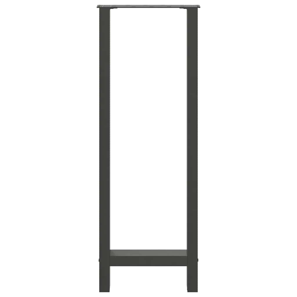 Noge za barski stol antracit boje 2 kom 40 x (110-111) cm čelik