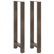 Noge za barski stol Prirodni čelik 2 kom 50 x (110-111) cm Čelik