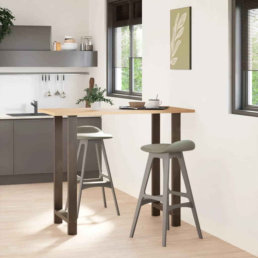 Noge za barski stol Prirodni čelik 2 kom 60 x (110-111) cm Čelik