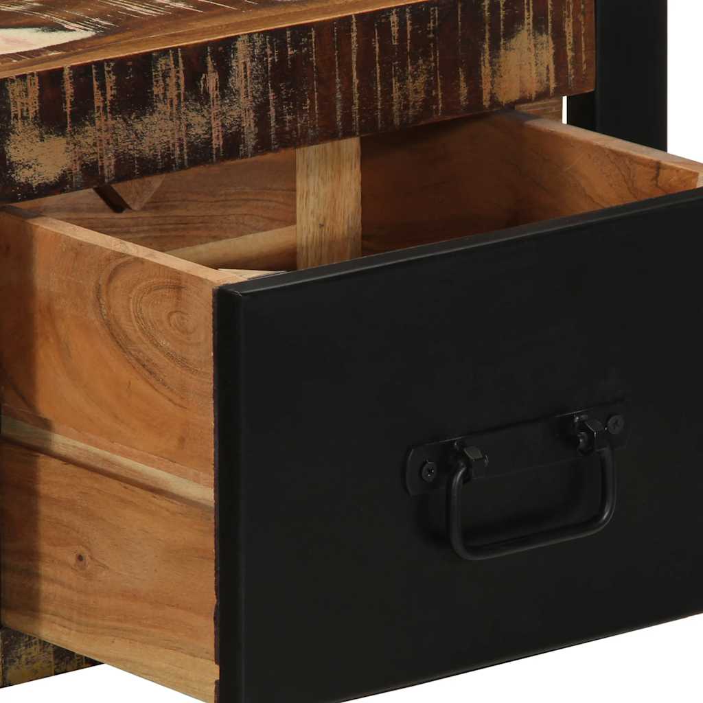 Noćni ormarići 2 kom Višebojni 40x35x25 cm Obrađeno puno drvo