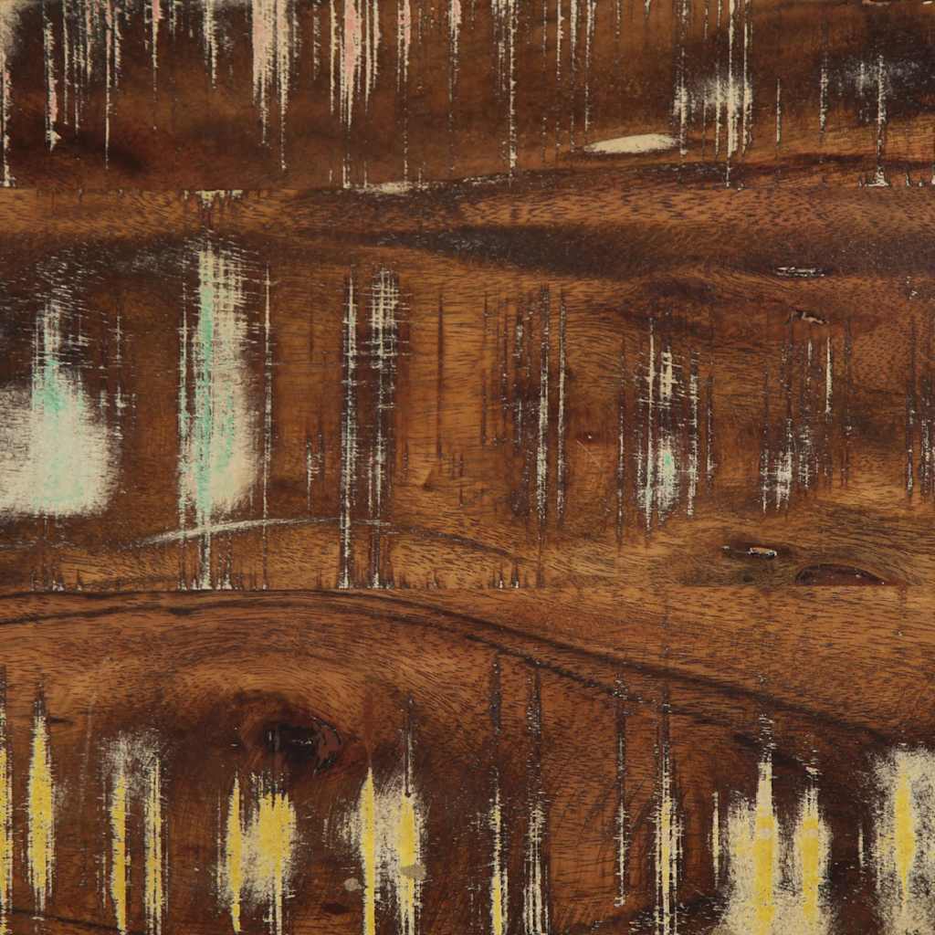 Višebojna klupa 80x35x45 cm Obrađeno puno drvo
