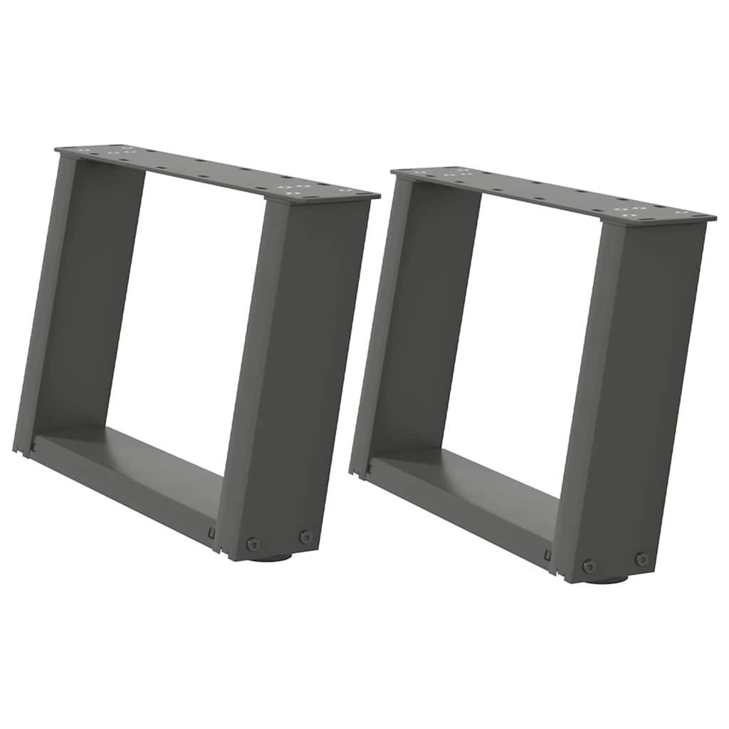 Noge za klub stolić U-oblik 2 kom antracit 50 x (30-31) cm čelik