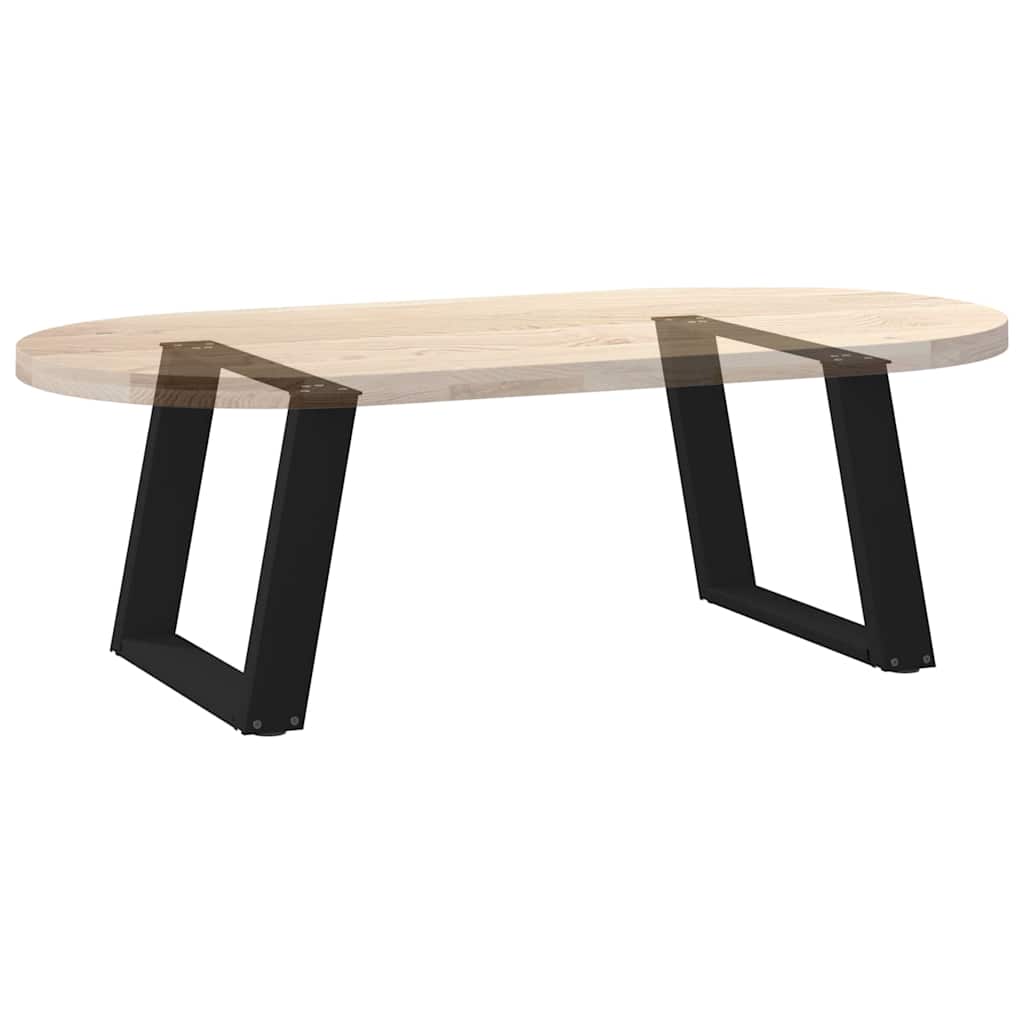Noge za klub stolić U-oblik 2 kom Crne 50 x (42-43) cm Čelik