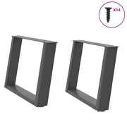 Noge za klub stolić U-oblik 2 kom antracit 60 x (42-43) cm čelik