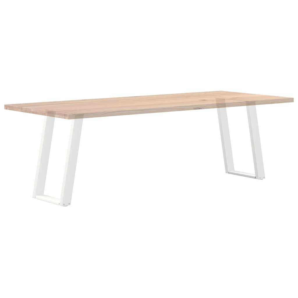 Noge za blagovaonski stol U-oblik 2 kom Bijele 50 x (72-73) cm Čelik