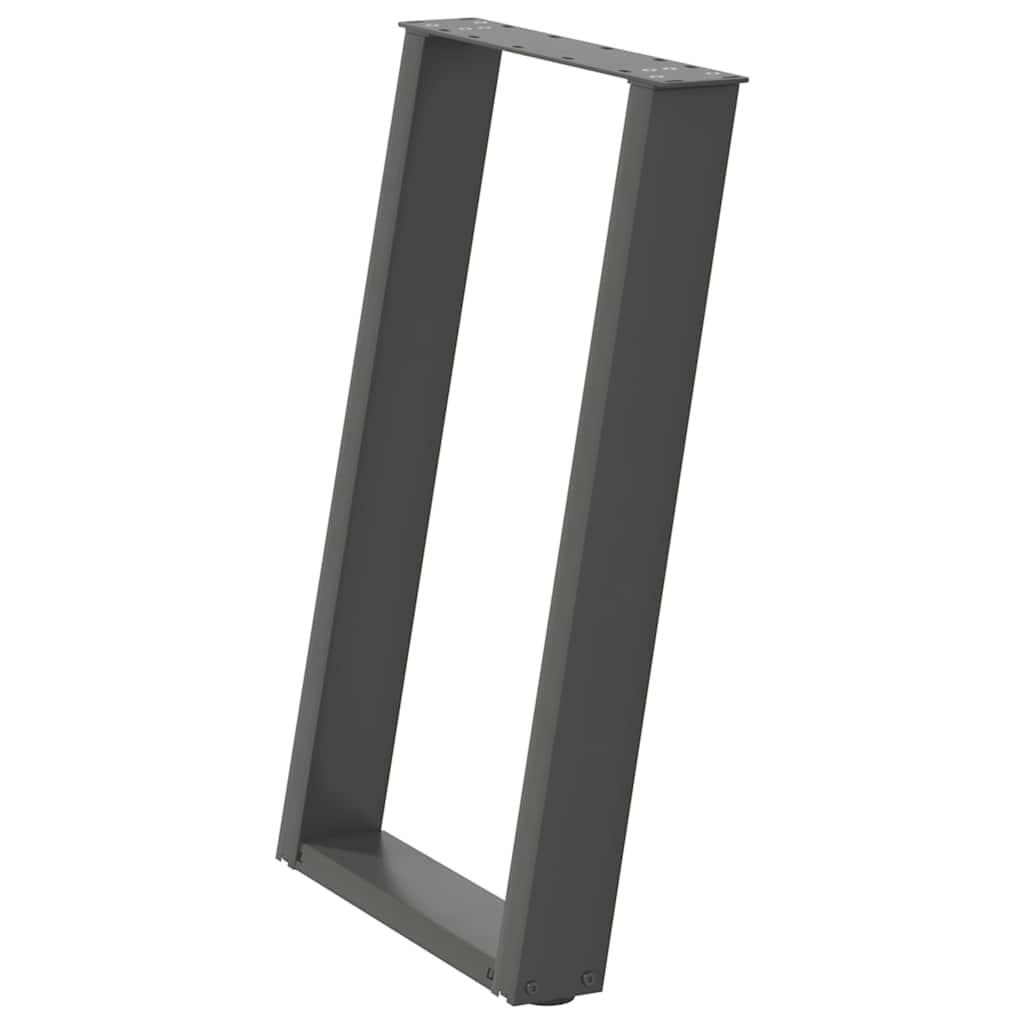Noge za blagovaonski stol U-oblik 2 kom antracit 60 x (72-73) cm čelik