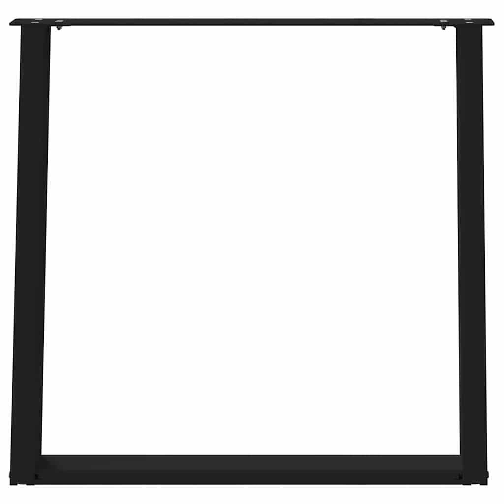 Noge za blagovaonski stol U-oblik 2 kom Crne 80 x (72-73) cm Čelik