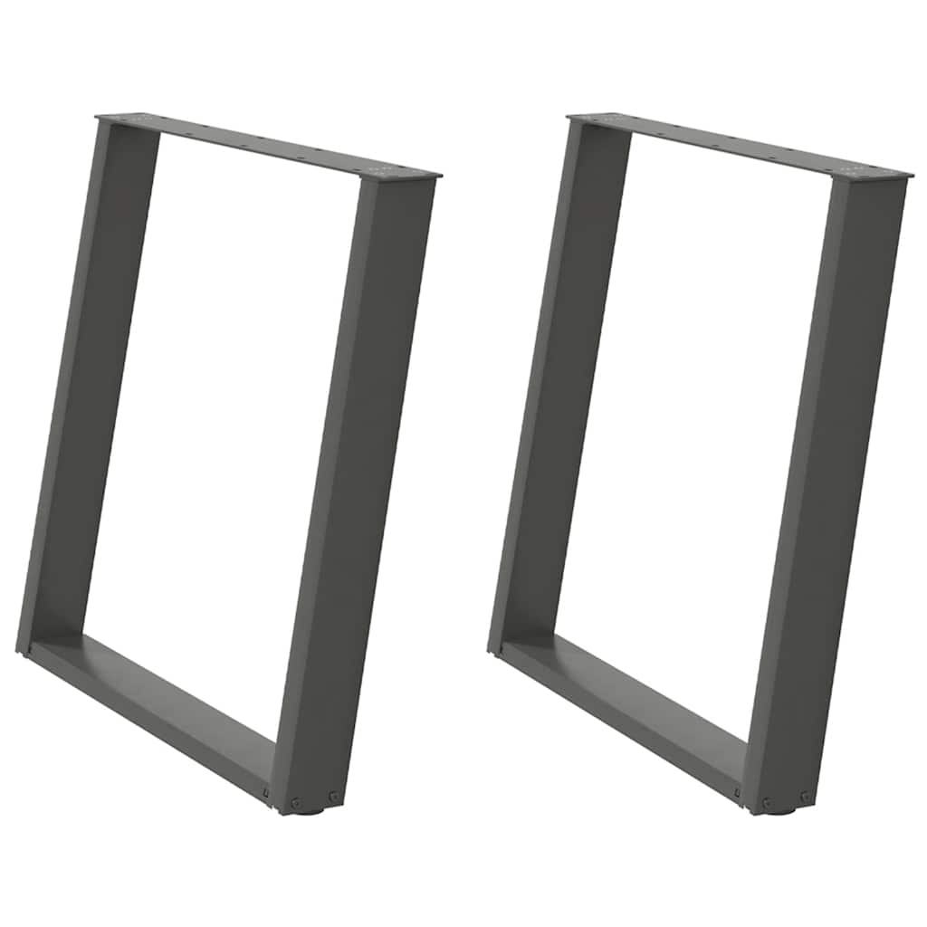 Noge za blagovaonski stol U-oblik 2 kom antracit 80 x (72-73) cm čelik