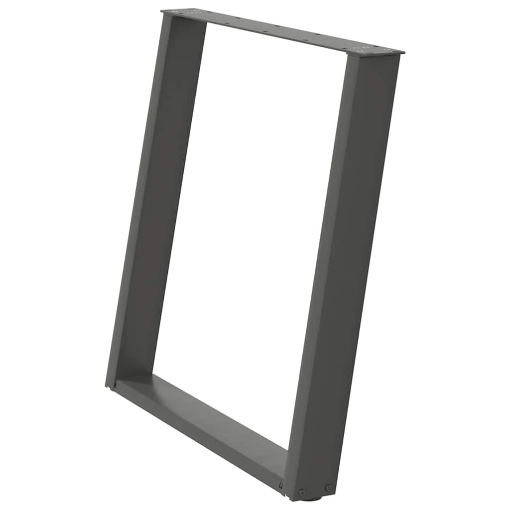 Noge za blagovaonski stol U-oblik 2 kom antracit 80 x (72-73) cm čelik