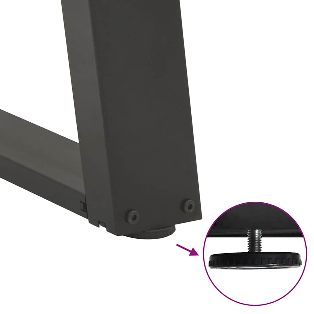 Noge za blagovaonski stol U-oblik 2 kom antracit 80 x (72-73) cm čelik