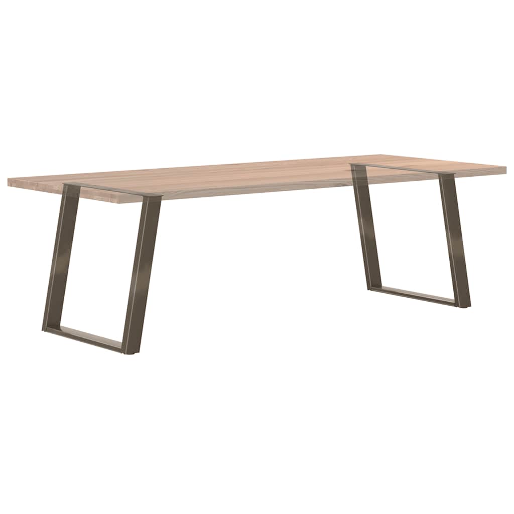 Noge za blagovaonski stol U-oblik 2 kom Prirodni čelik 80 x (72-73) cm Čelik