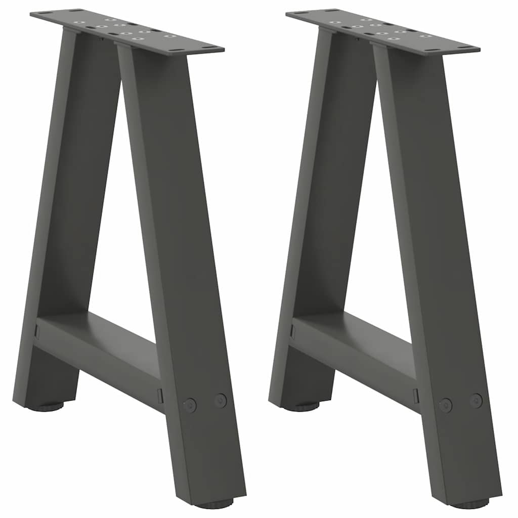 Noge za klub stolić A-oblika 2 kom antracit 38 x (42-43) cm čelik