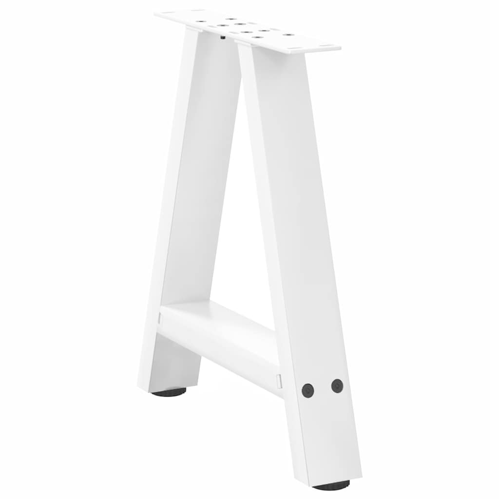 Noge za klub stolić A-oblika 2 kom Bijele 50 x (42-43) cm Čelik