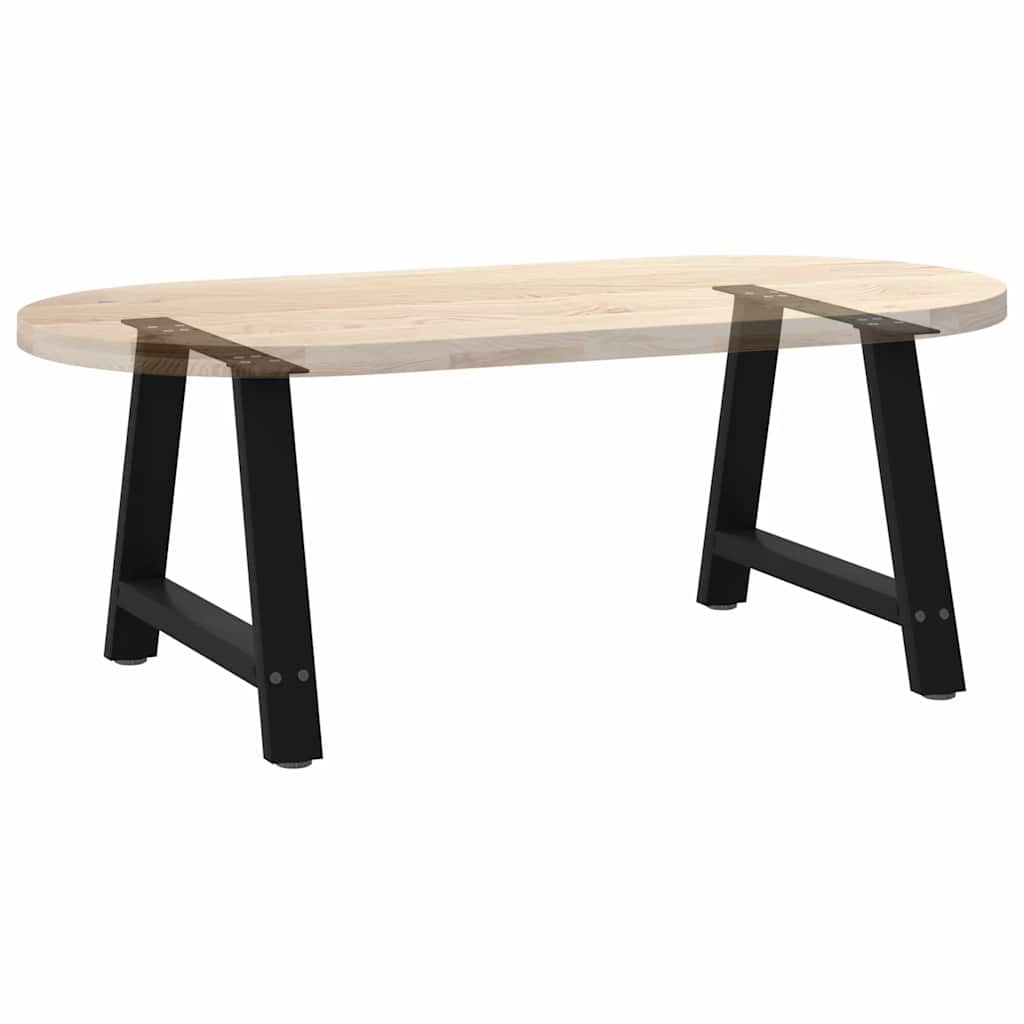 Noge za klub stolić A-oblika 2 kom Crne 60 x (42-43) cm Čelik