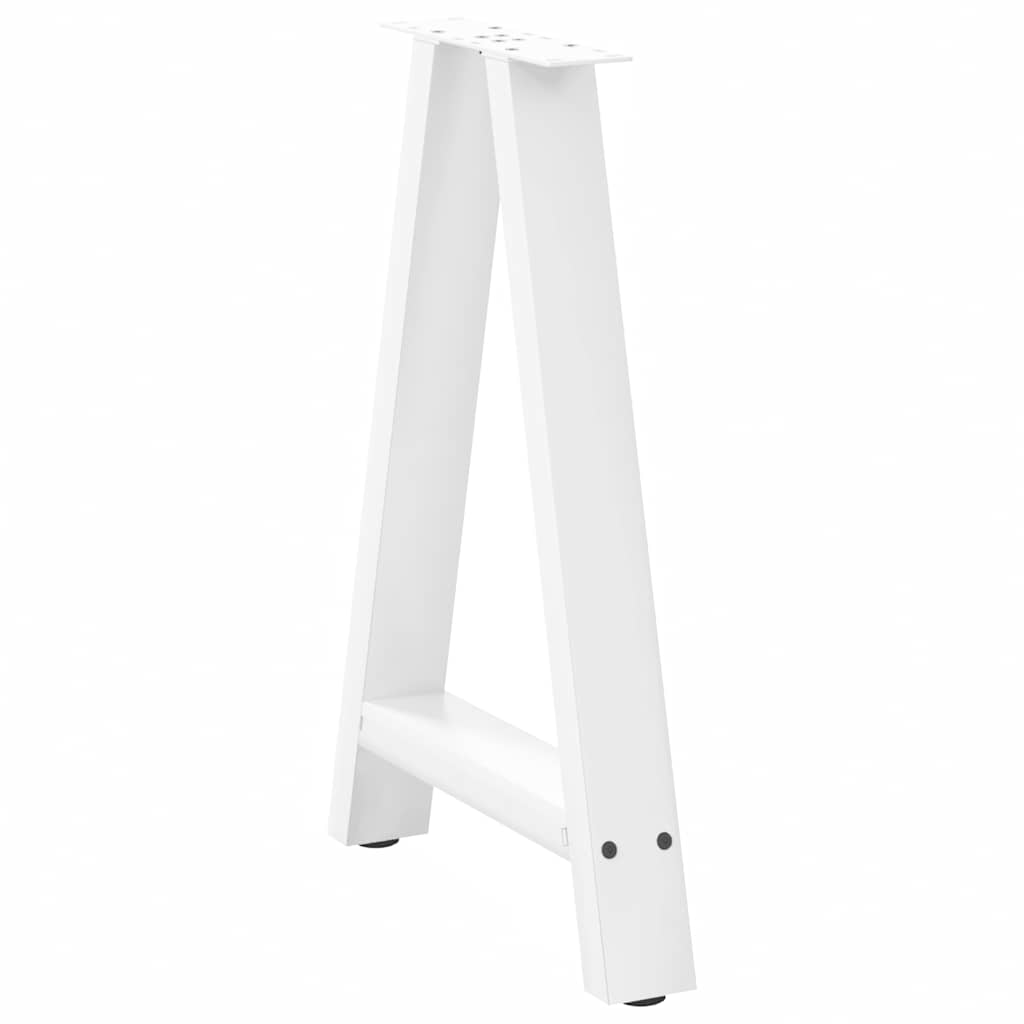 Noge za blagovaonski stol A-oblika 2 kom Bijele 60 x (72-73) cm Čelik