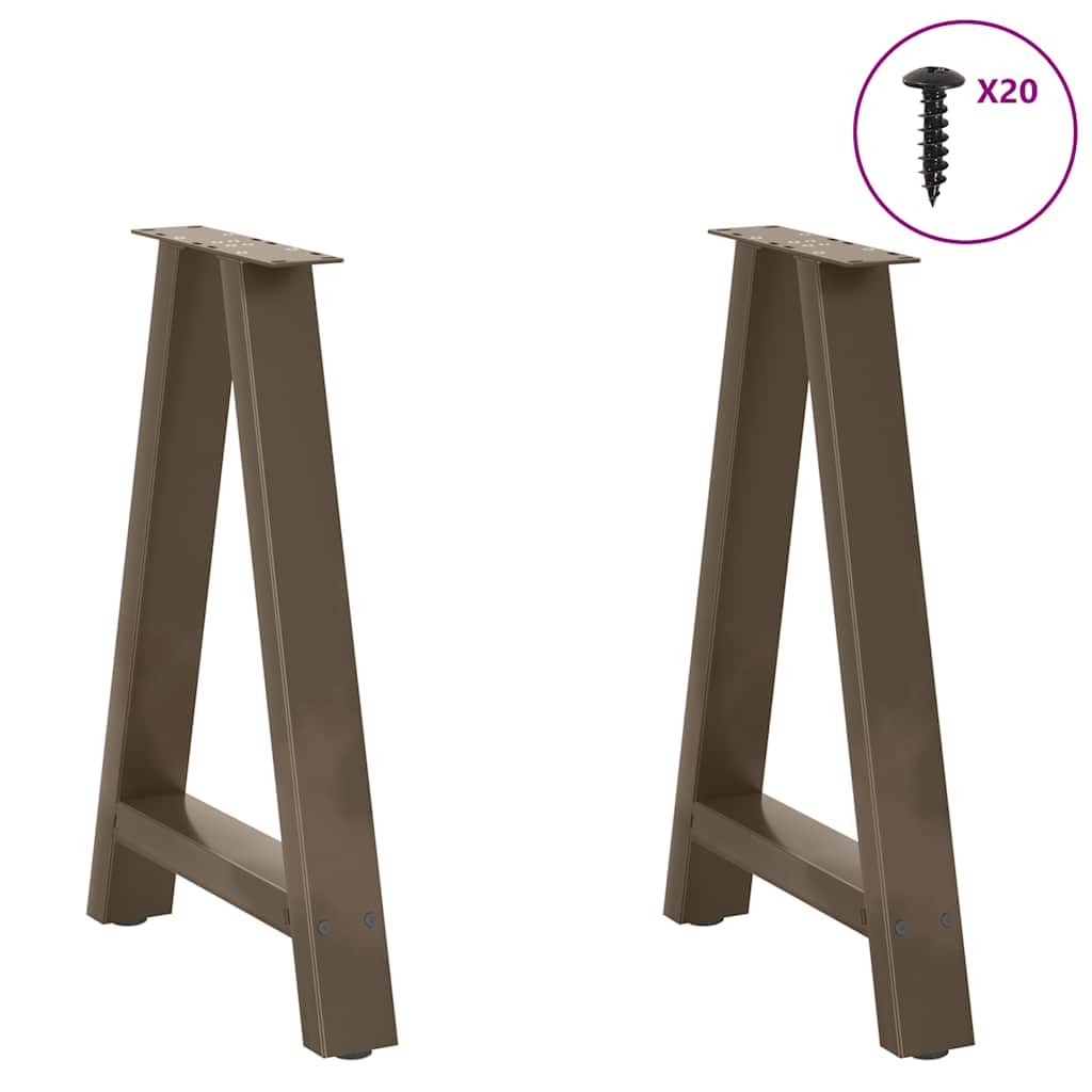 Noge za blagovaonski stol A-oblika 2 kom 60 x (72-73) cm Čelik