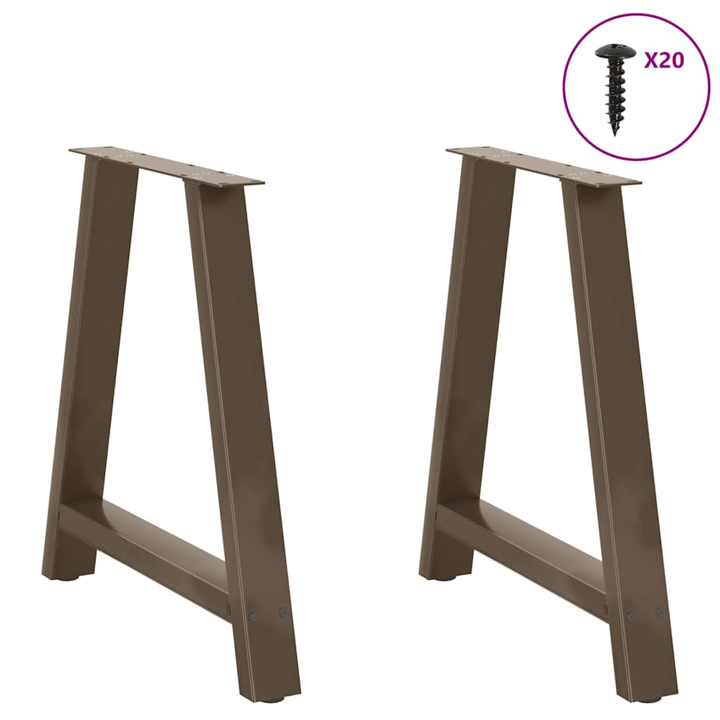 Noge za blagovaonski stol A-oblika 2 kom 70 x (72-73) cm Čelik