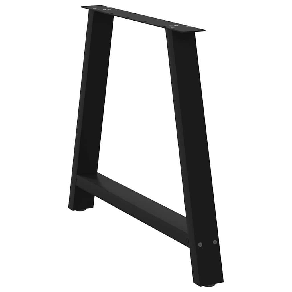 Noge za blagovaonski stol A-oblika 2 kom Crne 100 x (72-73) cm Čelik