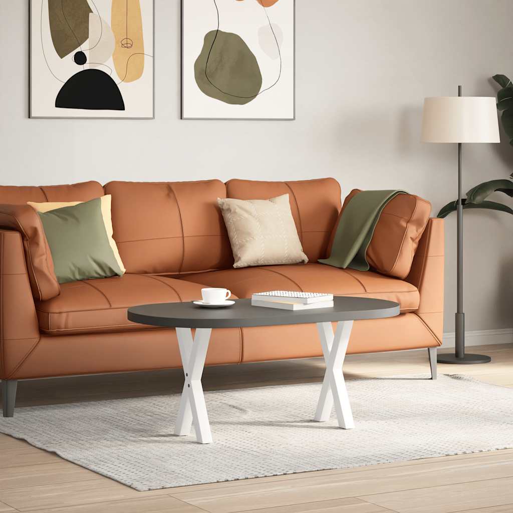 Noge za klub stolić u obliku slova X, 2 kom, bijele, 38 x (42-43) cm, čelik