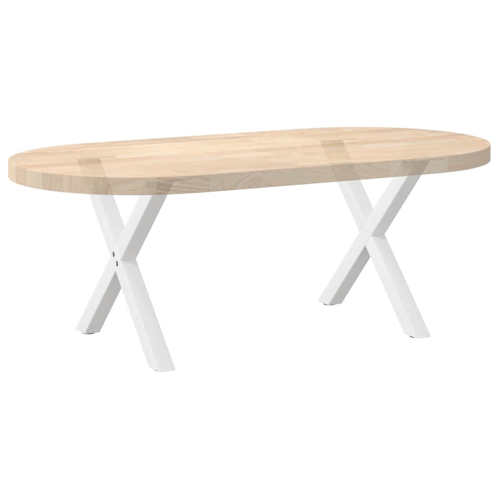 Noge za klub stolić u obliku slova X, 2 kom, bijele, 50 x (42-43) cm, čelik