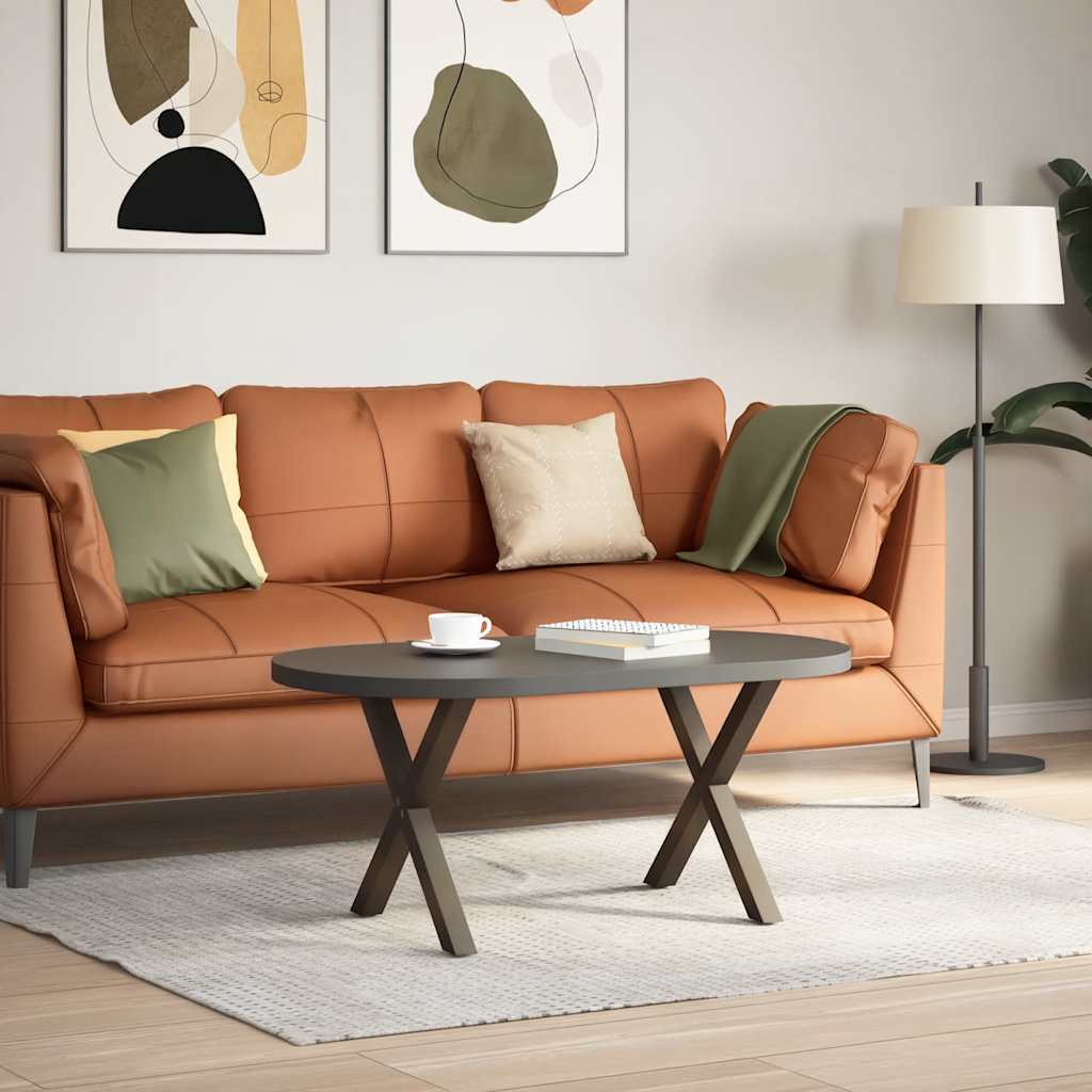 Noge za klub stolić u obliku slova X, 2 kom, prirodni čelik, 60 x (42-43) cm, čelik