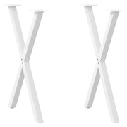 Noge za blagovaonski stol u obliku slova X, 2 kom, bijele, 50 x (72-73) cm, čelik