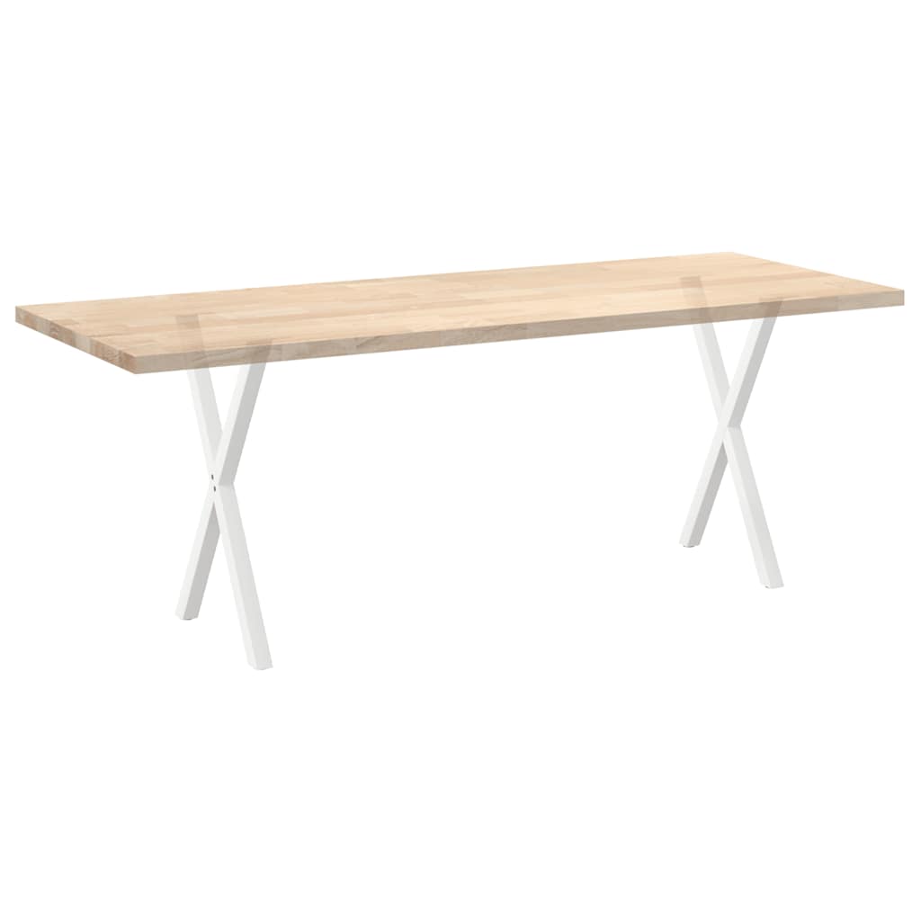 Noge za blagovaonski stol u obliku slova X, 2 kom, bijele, 50 x (72-73) cm, čelik