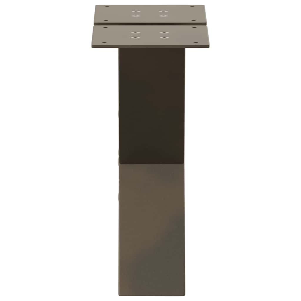 Noge za klub stolić u obliku slova X, 2 kom, prirodni čelik, 40 x (30-31) cm, čelik