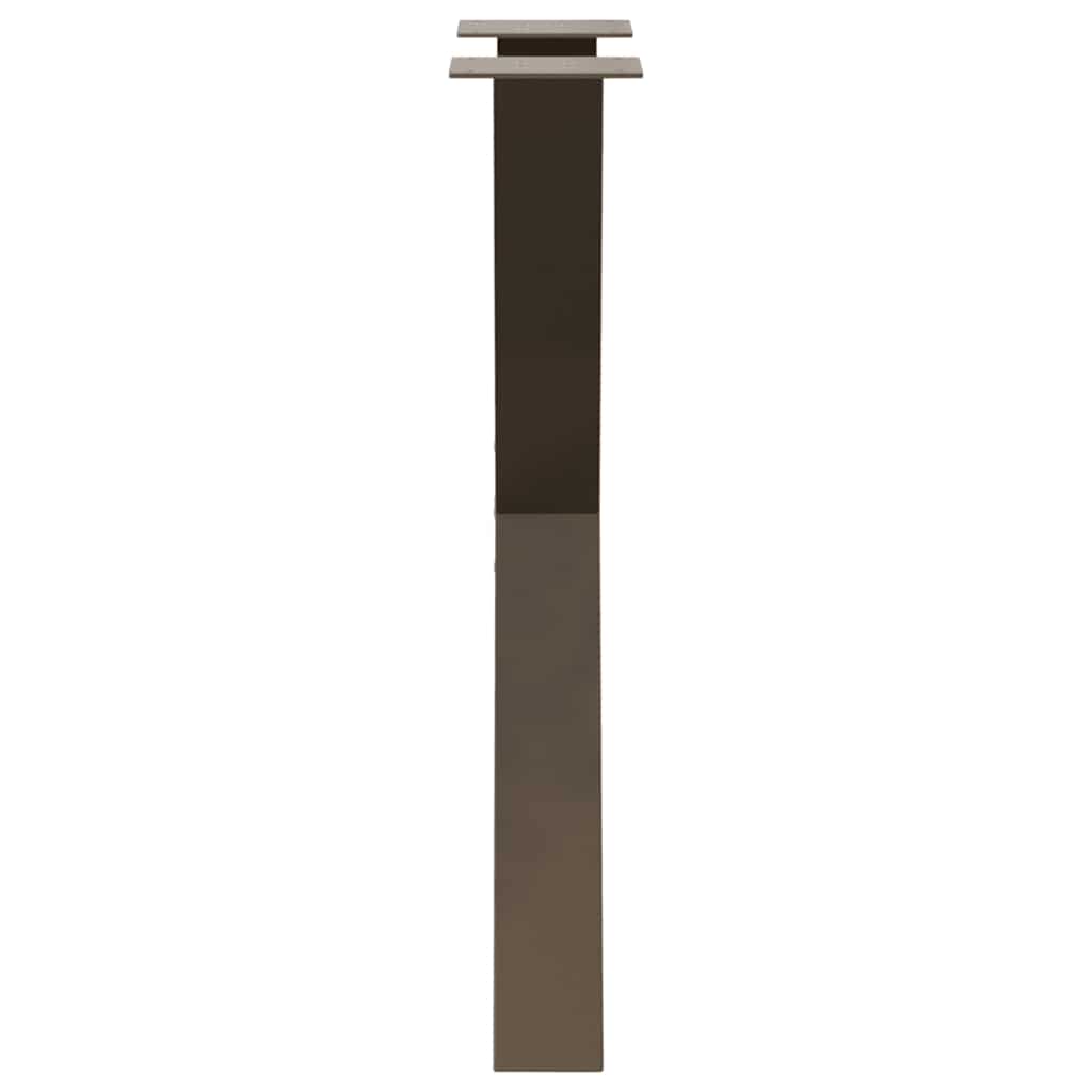 Noge za blagovaonski stol u obliku slova X, 2 kom, prirodni čelik, 60 x (72-73) cm, čelik