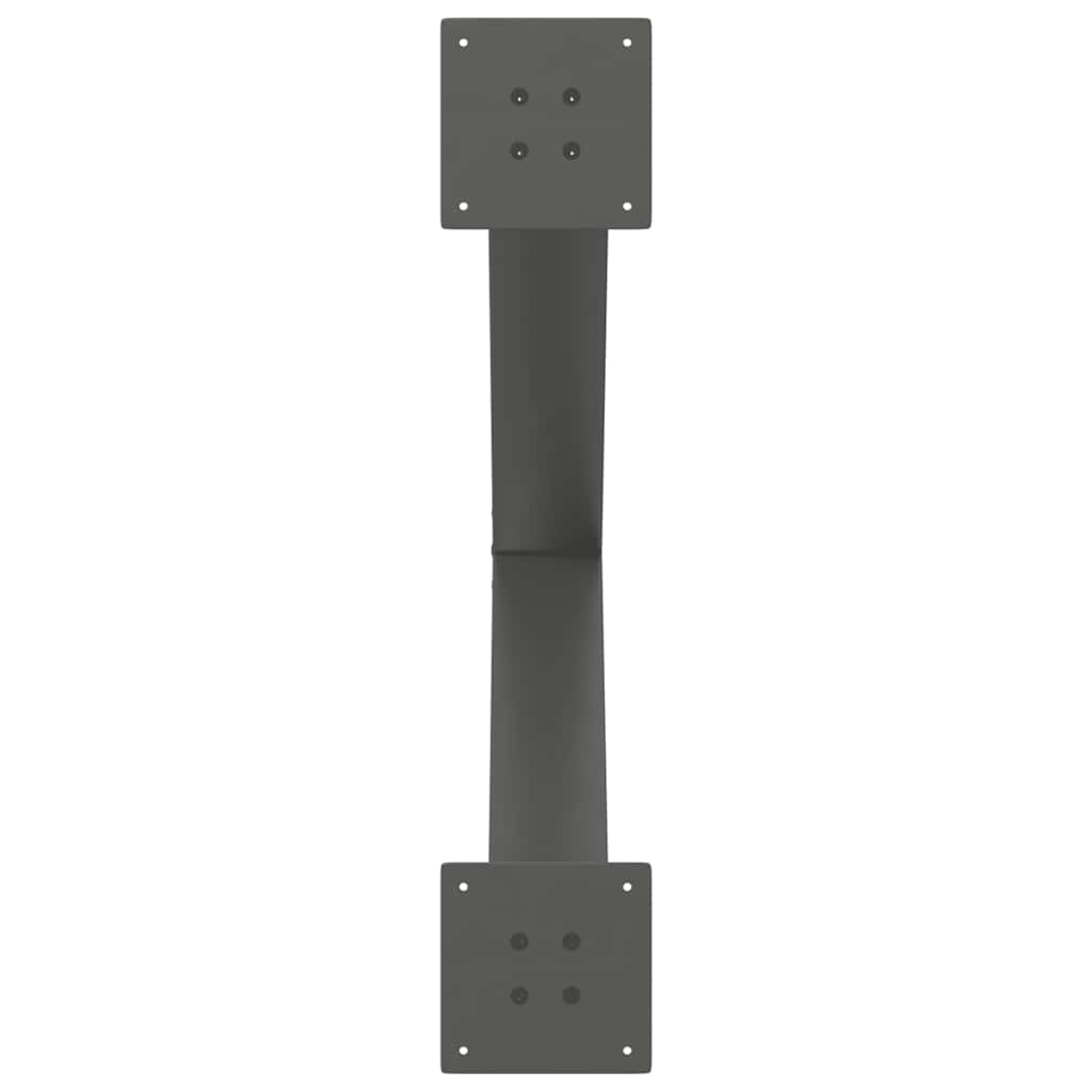 Noge za blagovaonski stol u obliku slova X, 2 kom, antracit, 70 x (72-73) cm, čelik