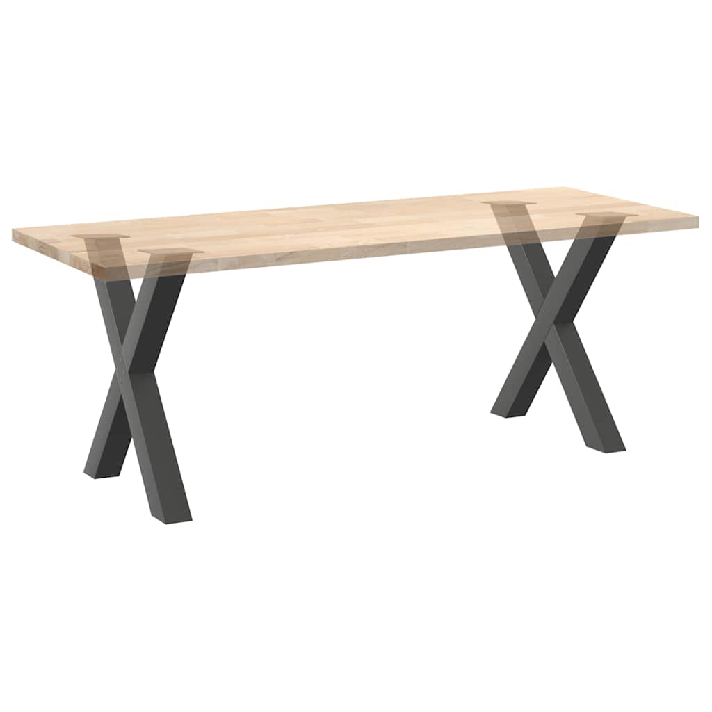 Noge za blagovaonski stol u obliku slova X, 2 kom, antracit, 70 x (72-73) cm, čelik