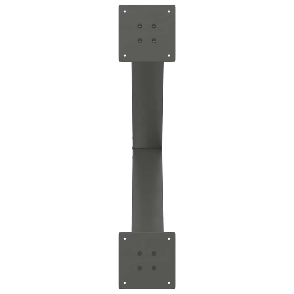 Noge za blagovaonski stol u obliku slova X, 2 kom, antracit, 80 x (72-73) cm, čelik