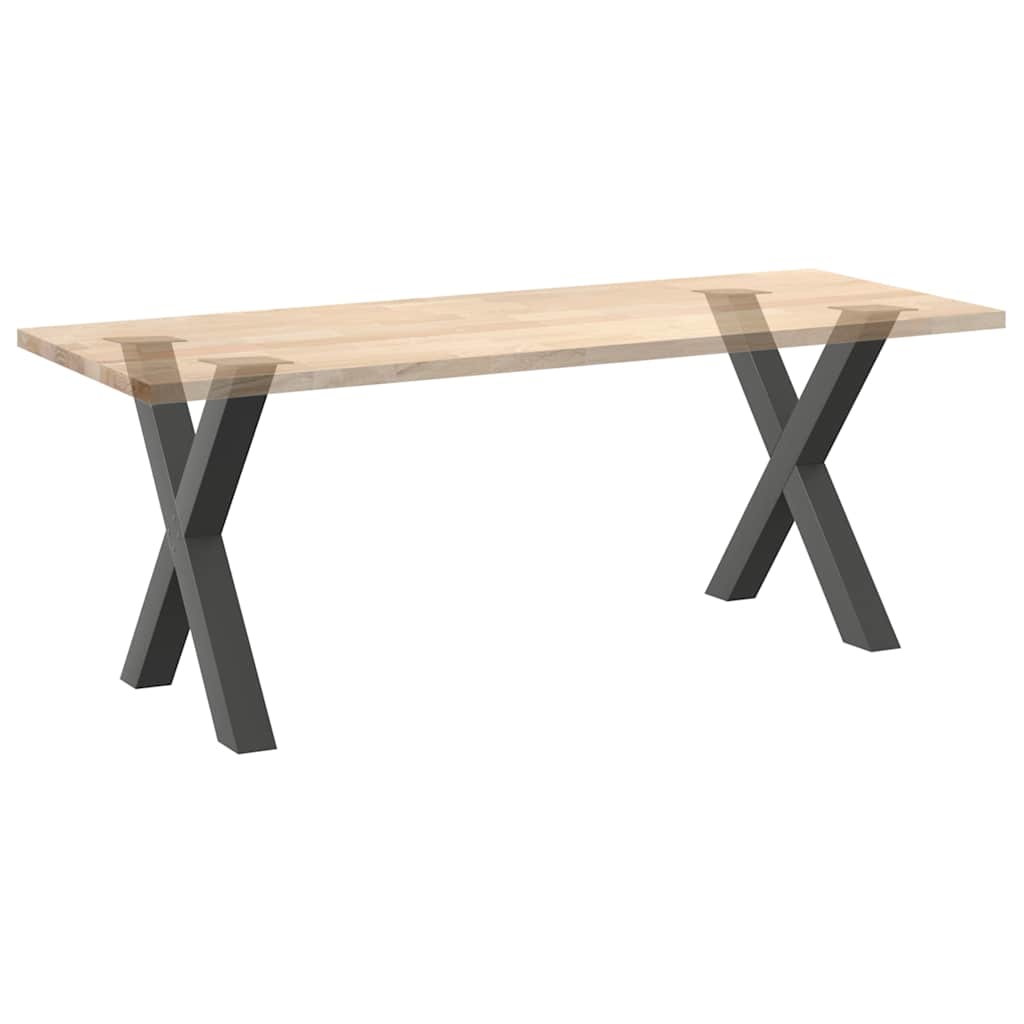 Noge za blagovaonski stol u obliku slova X, 2 kom, antracit, 80 x (72-73) cm, čelik