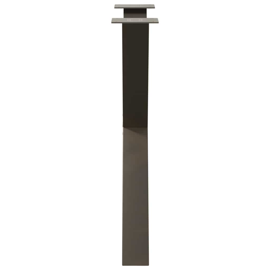 Noge za blagovaonski stol u obliku slova X, 2 kom, prirodni čelik, 80 x (72-73) cm, čelik