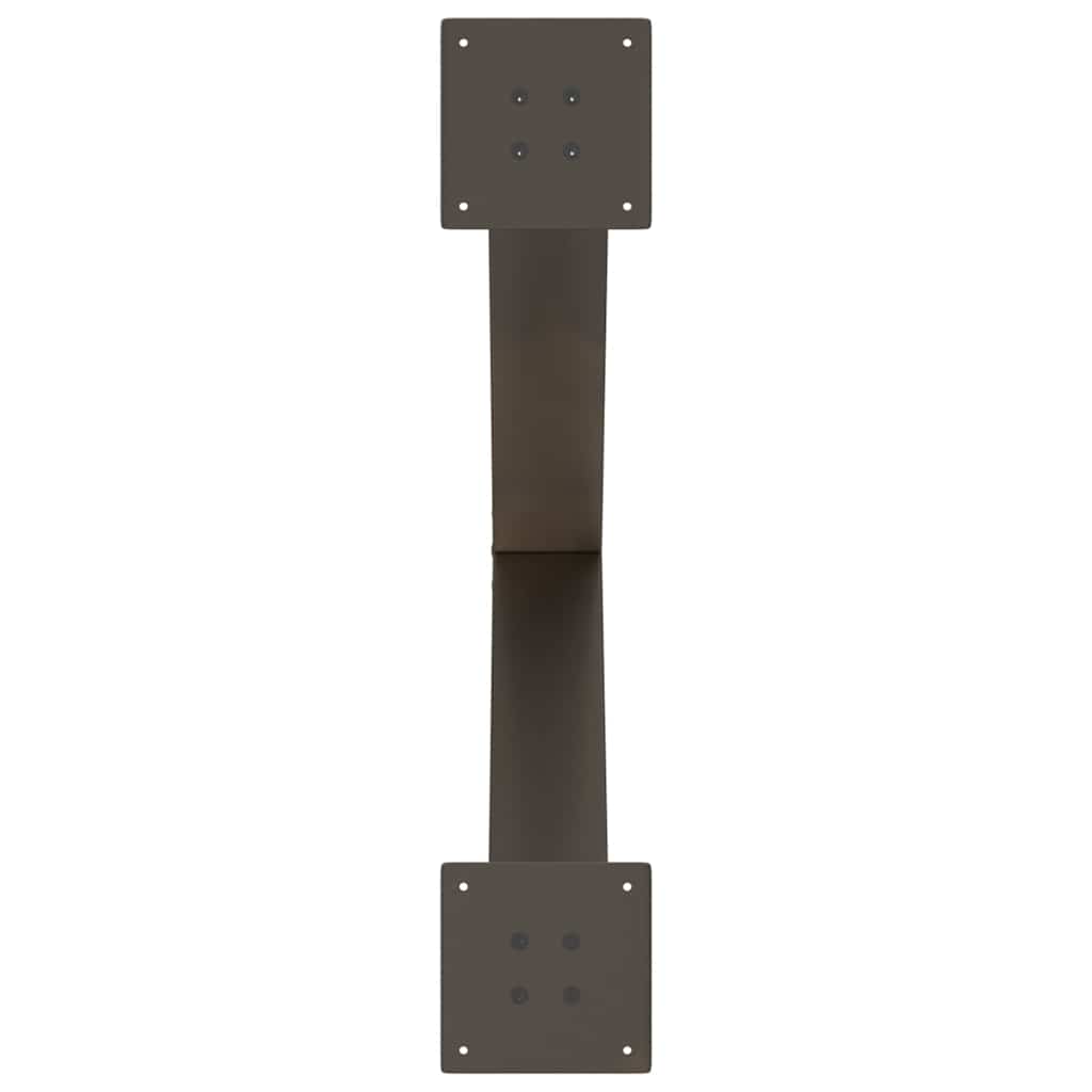 Noge za blagovaonski stol u obliku slova X, 2 kom, prirodni čelik, 80 x (72-73) cm, čelik