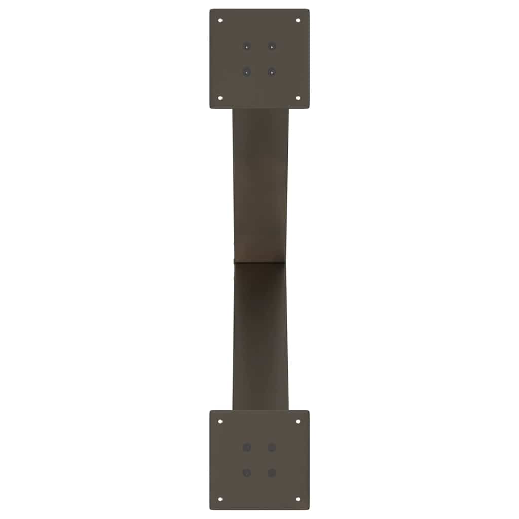 Noge za blagovaonski stol u obliku slova X, 3 kom, prirodni čelik, 80 x (72-73) cm, čelik